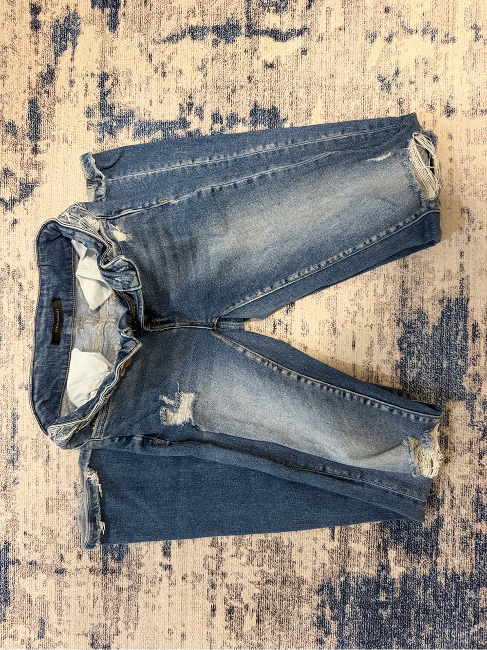 Flying Money Distressed Light-Blue flare Jeans